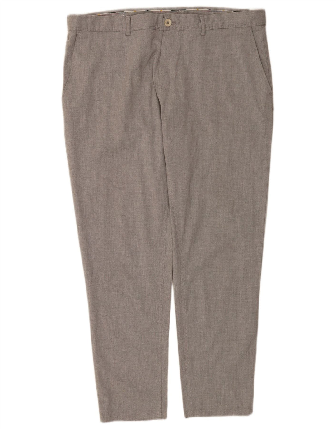 Pantaloni chino slim da uomo Zara EU 48 XL W38 L29 Poliestere grigio