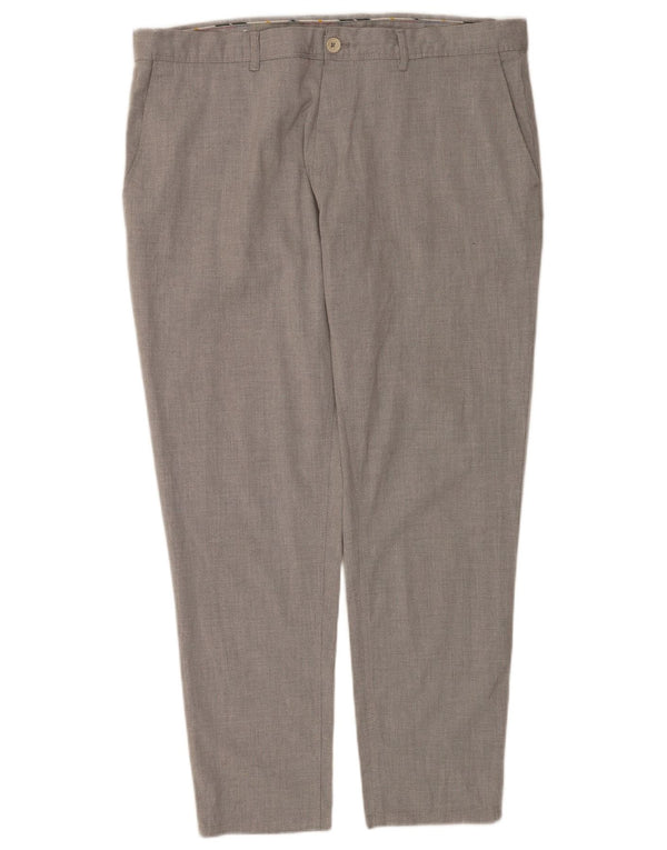 Pantaloni chino slim da uomo Zara EU 48 XL W38 L29 Poliestere grigio