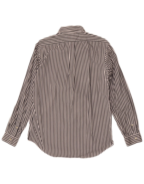 Camicia da uomo Ralph Lauren in cotone gessato bianco medio