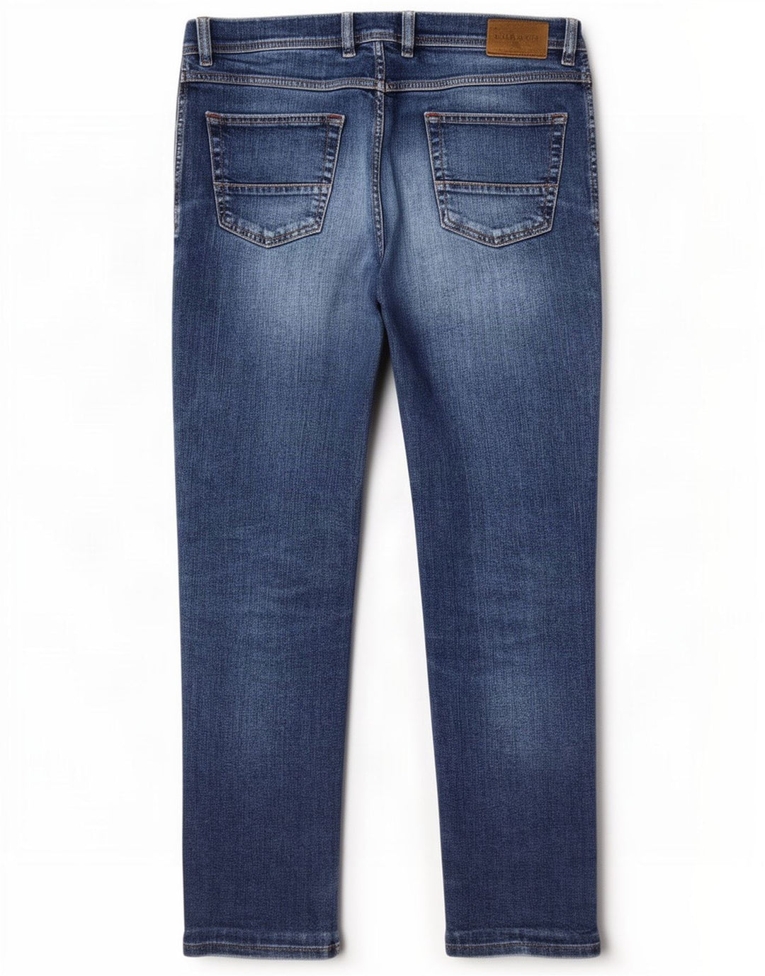 Jeans dritti regolari da uomo Bugatti W36 L32 cotone blu