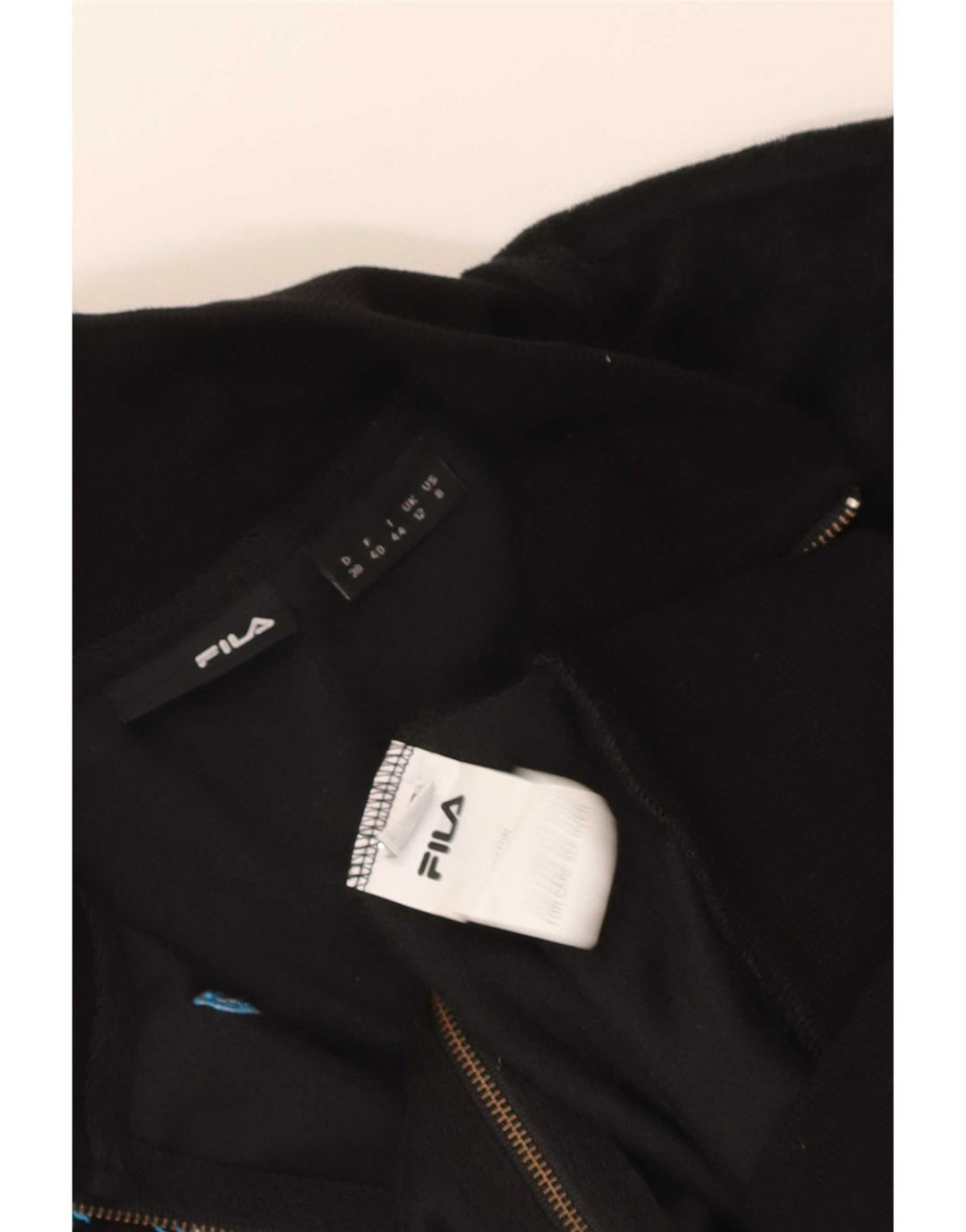 Giacca da ginnastica grafica da donna Fila UK 12 cotone medio nero