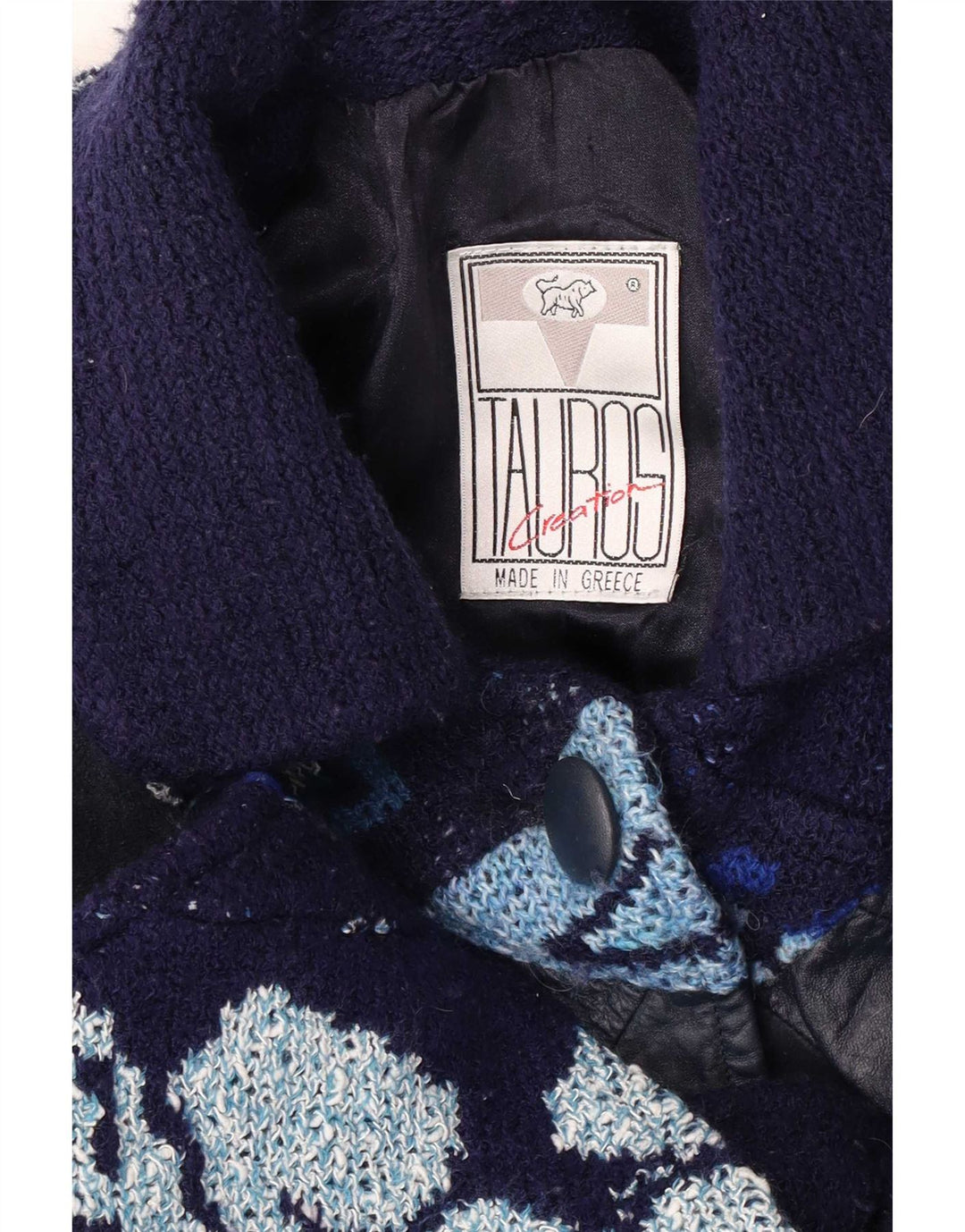 Cappotto a mantella da donna Tauros Creation taglia unica blu navy Fair Isle