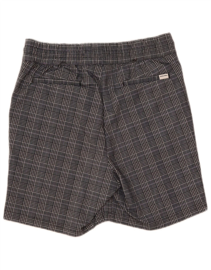 Pantaloncini chino da uomo Jack & Jones piccoli W29 poliestere a quadri grigi