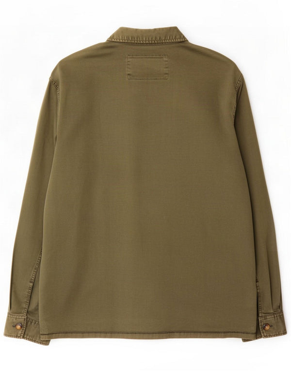 Camicia overshirt da uomo Zara XL in cotone kaki