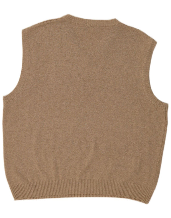 PATRICK BERNARD Canottiera da uomo XL Beige Argyle/Diamond Cotton