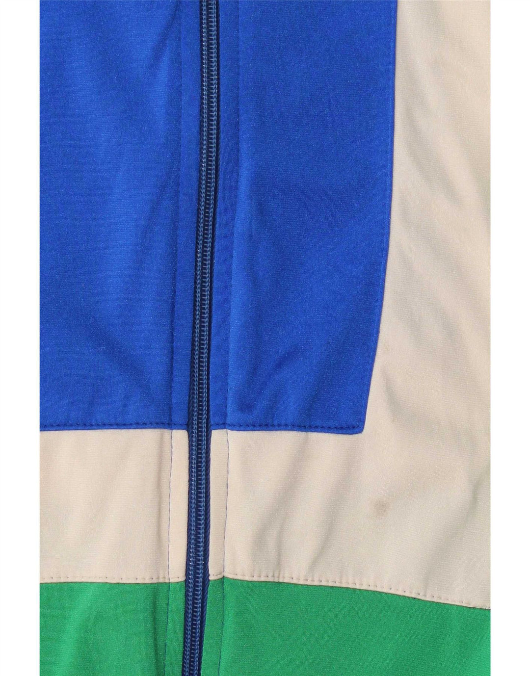 Giacca da ginnastica vintage da uomo piccola color block blu