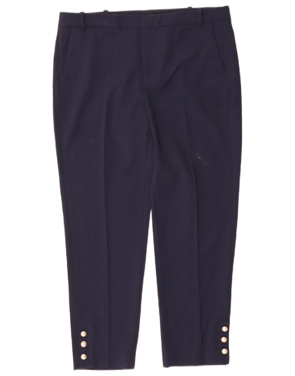 Pantaloni corti slim da donna Zara grandi W34 L26 blu navy