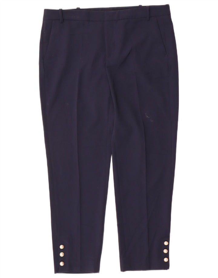 Pantaloni corti slim da donna Zara grandi W34 L26 blu navy