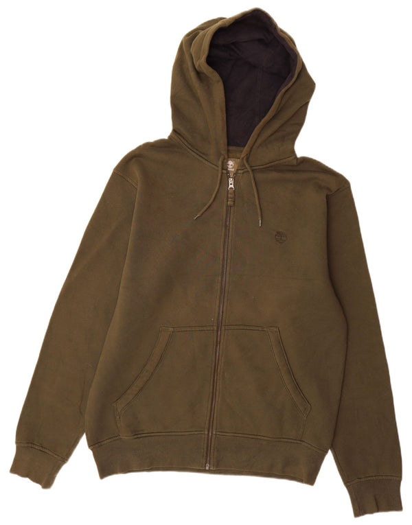 Timberland Maglione con cappuccio e zip vestibilità regolare da uomo in cotone kaki medio