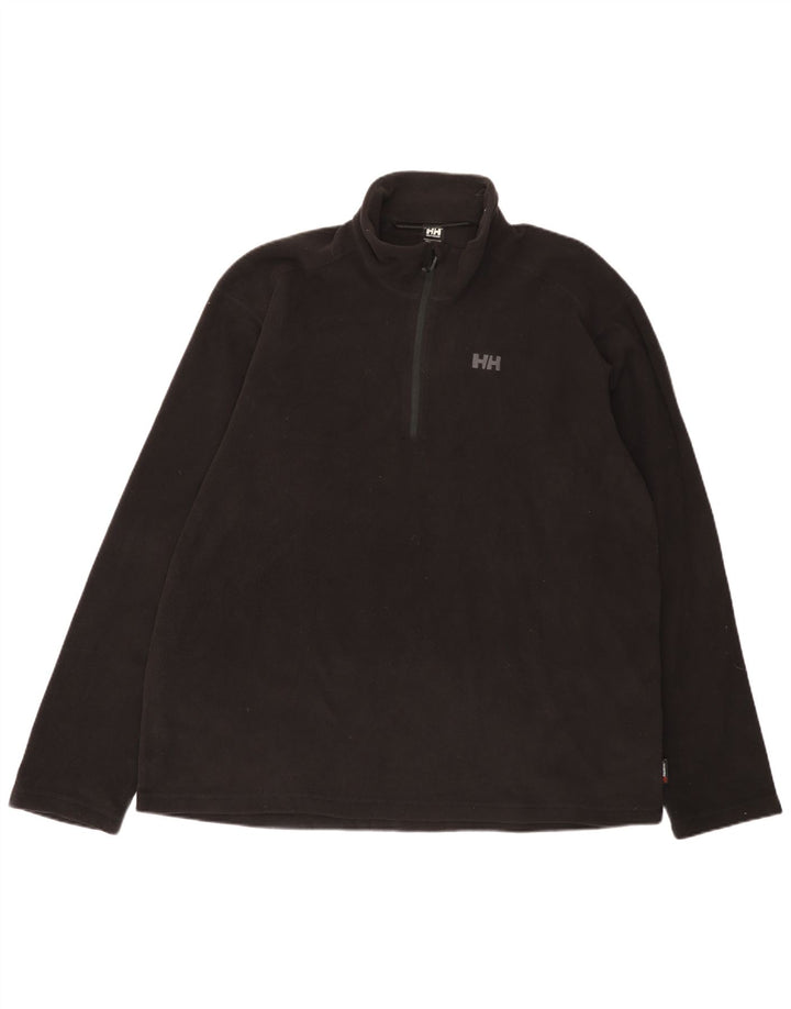 Maglione in pile da uomo con zip e collo Helly Hansen 3XL poliestere nero