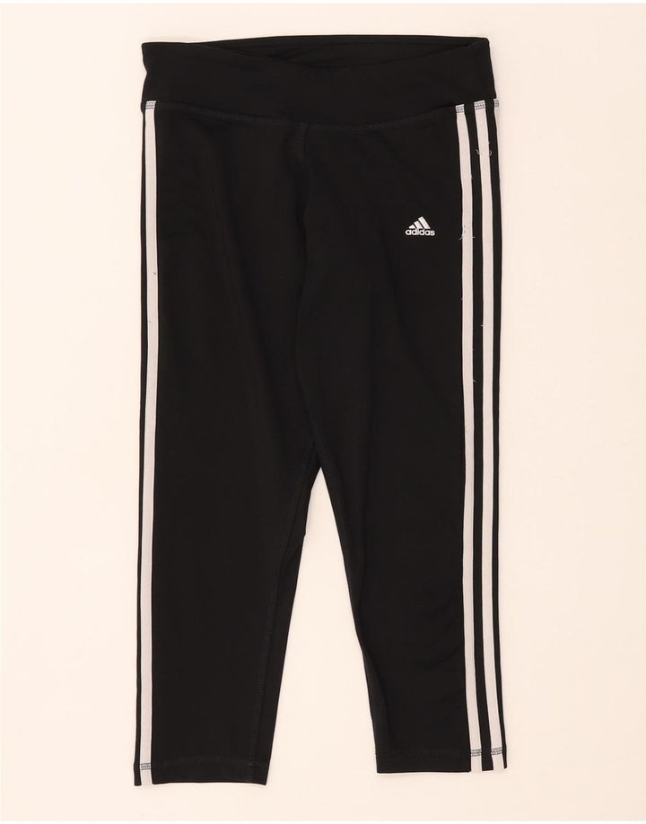 Leggings Adidas Climalite Capri da donna UK 8/10 Piccolo poliestere nero