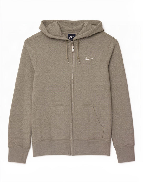 Felpa con cappuccio e zip Nike da uomo, piccola, in cotone grigio screziato
