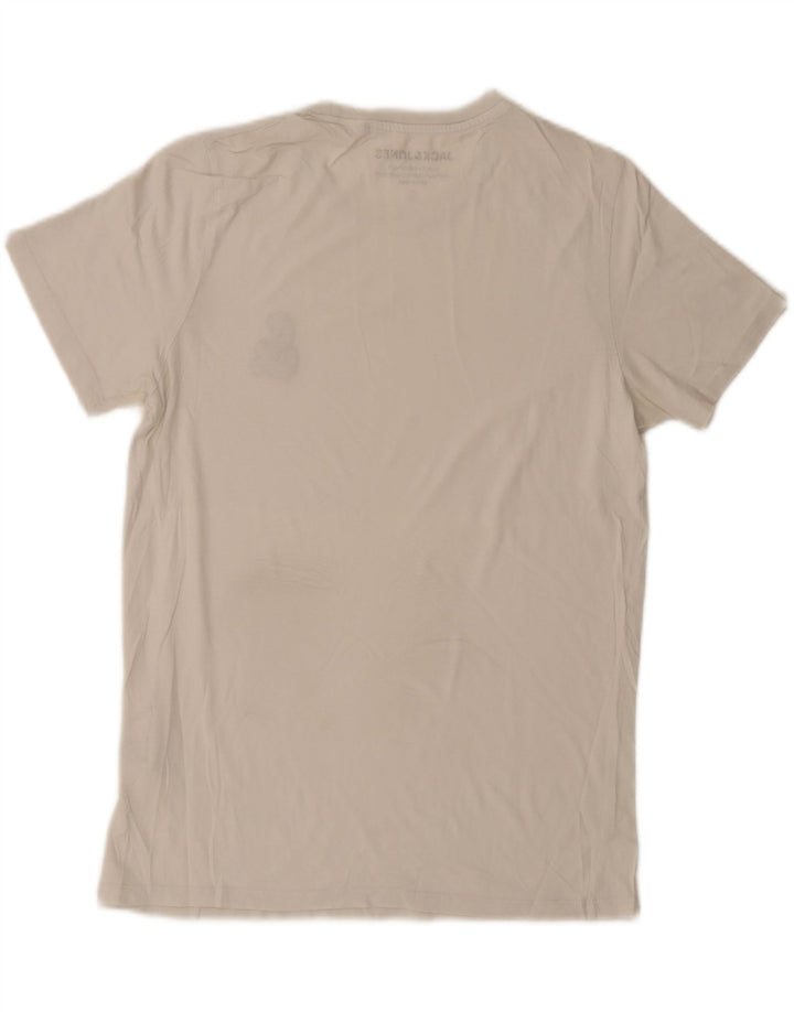 Jack & Jones T-shirt grafica da uomo grande in cotone bianco