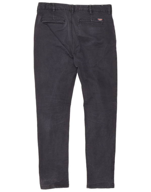 Pantaloni chino slim da uomo Superdry W32 L32 cotone blu navy