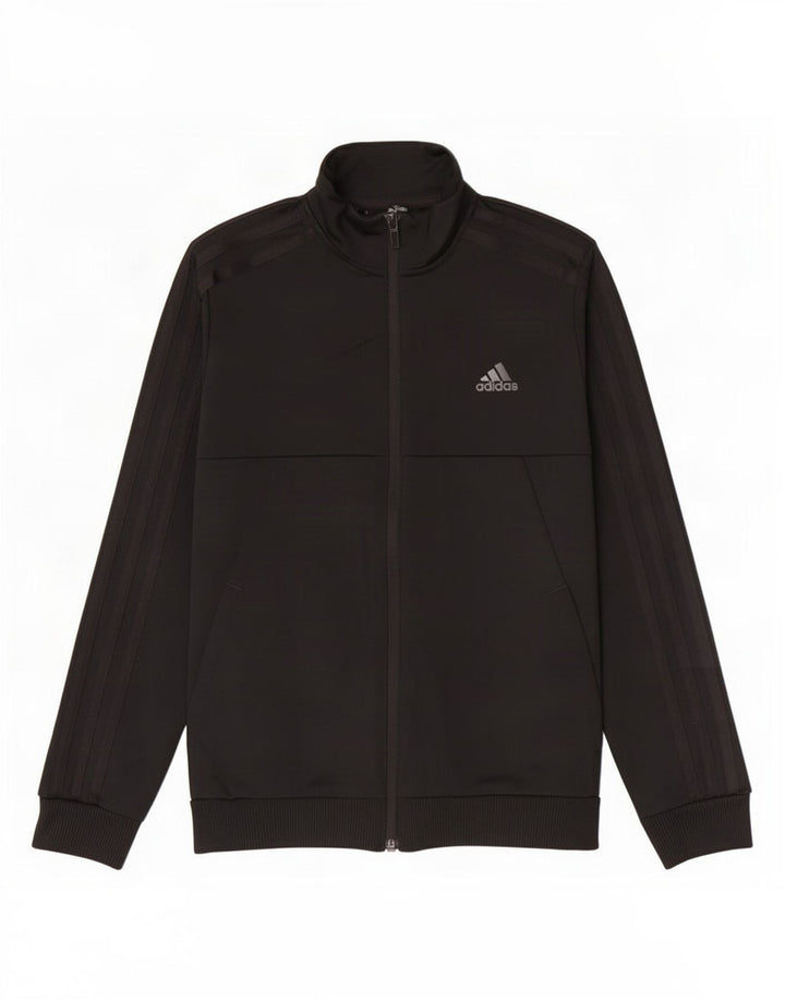 Giacca superiore della tuta Adidas Climalite da ragazzo 9-10 anni in poliestere nero