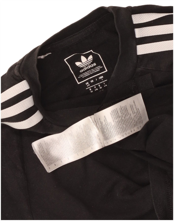 T-shirt Adidas da bambino Top 6-7 anni in cotone nero