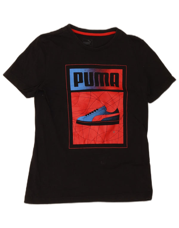 T-shirt grafica Puma da bambino 13-14 anni XL in cotone nero