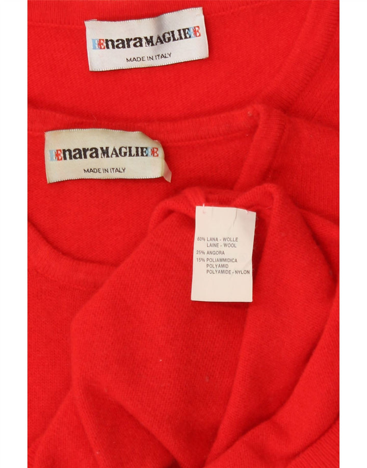 Enara Maglie Set da 2 pezzi da donna UK 14 Lana rossa media