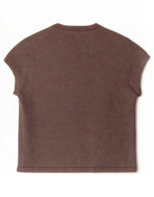 T-shirt da donna Zara Top UK 14 acrilico grigio medio