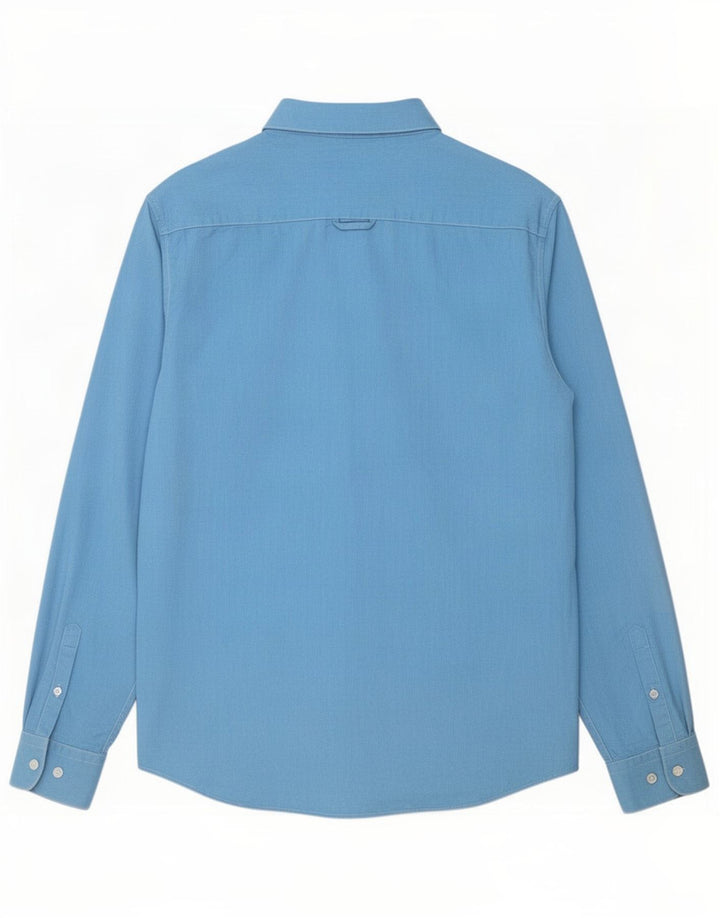 Camicia da uomo Penguin Blu medio Cotone