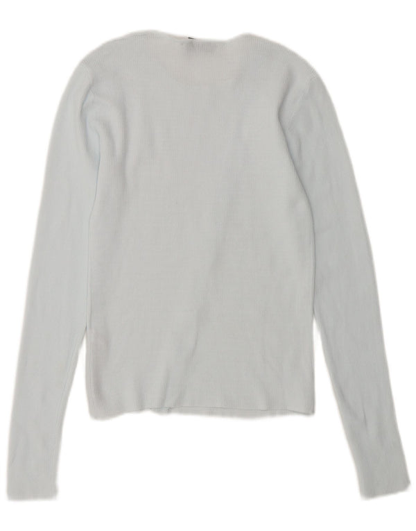 Top cardigan corto da donna Zara UK 10 piccolo nylon blu