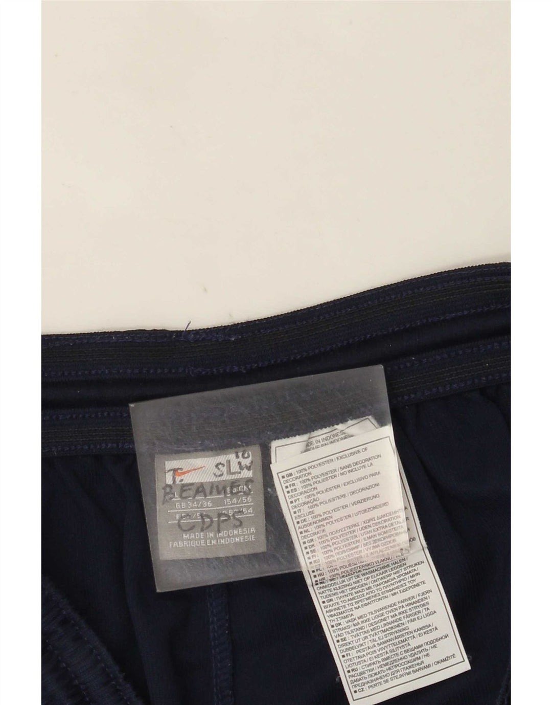 Pantaloncini sportivi da uomo Nike Large in poliestere a righe blu navy