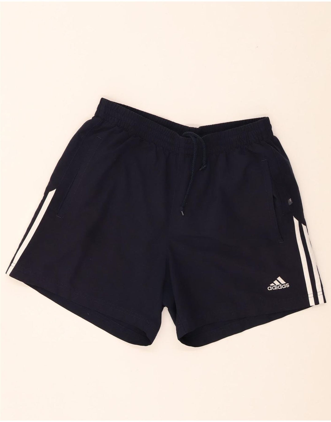 Pantaloncini sportivi da uomo Adidas medi neri in poliestere