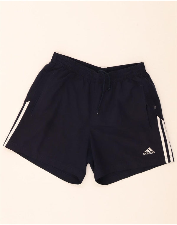 Pantaloncini sportivi da uomo Adidas medi neri in poliestere