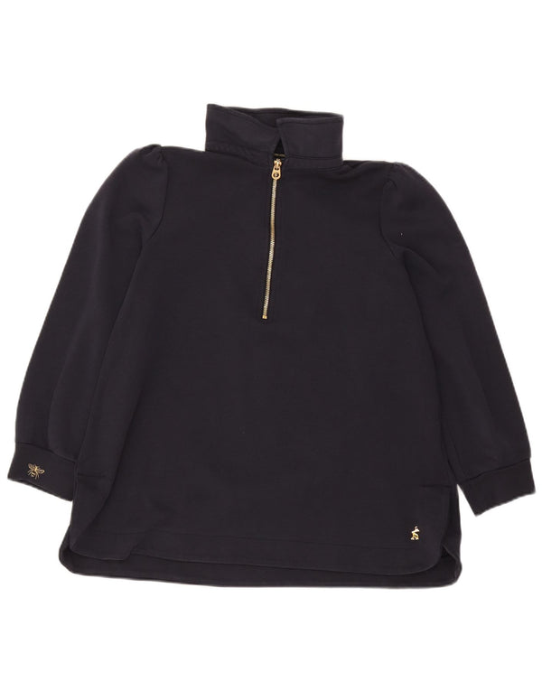 Joules Camicetta da donna a mezza manica Top UK 12 Cotone medio blu navy