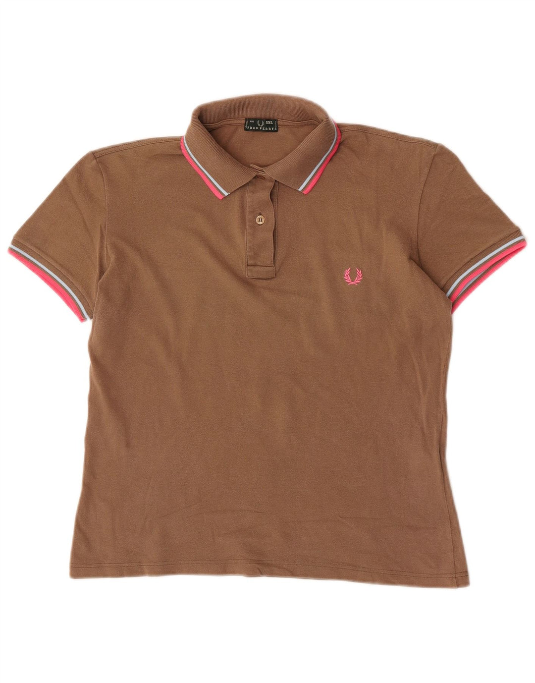 Polo da donna Fred Perry UK 20 2XL cotone marrone
