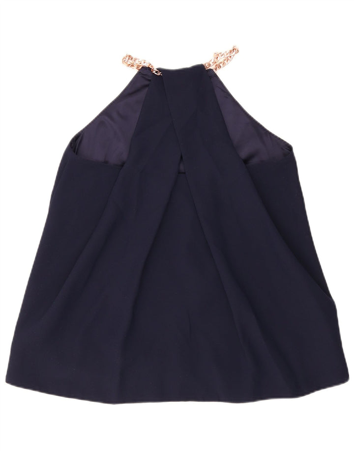 Canottiera da donna Ted Baker taglia 2 piccola in poliestere blu navy