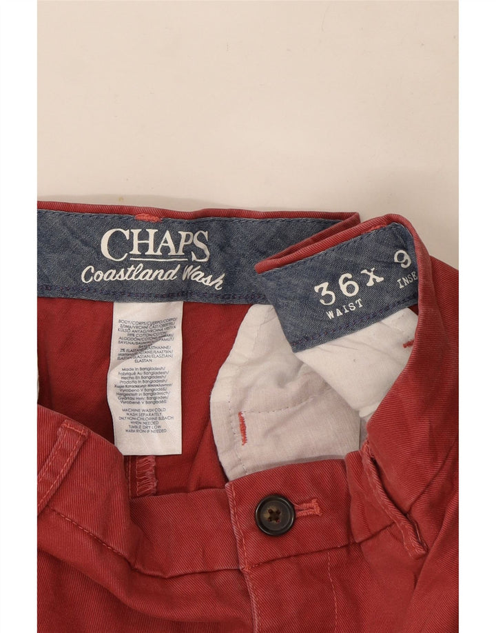 Pantaloncini chino da uomo Chaps W36 grandi in cotone rosso