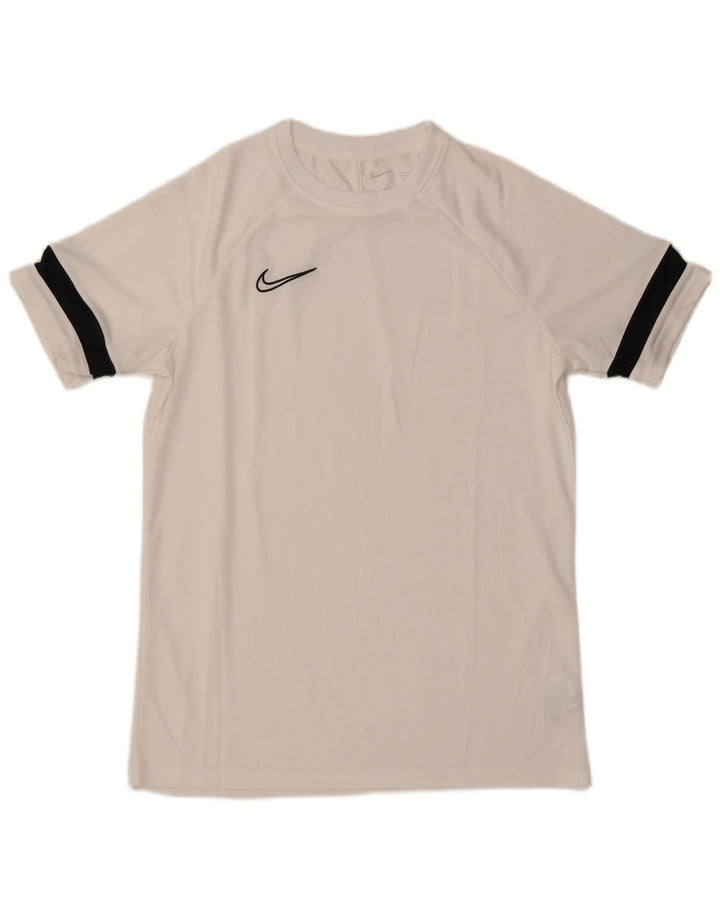 T-shirt Nike Dri Fit da uomo, grande, in poliestere color block bianco