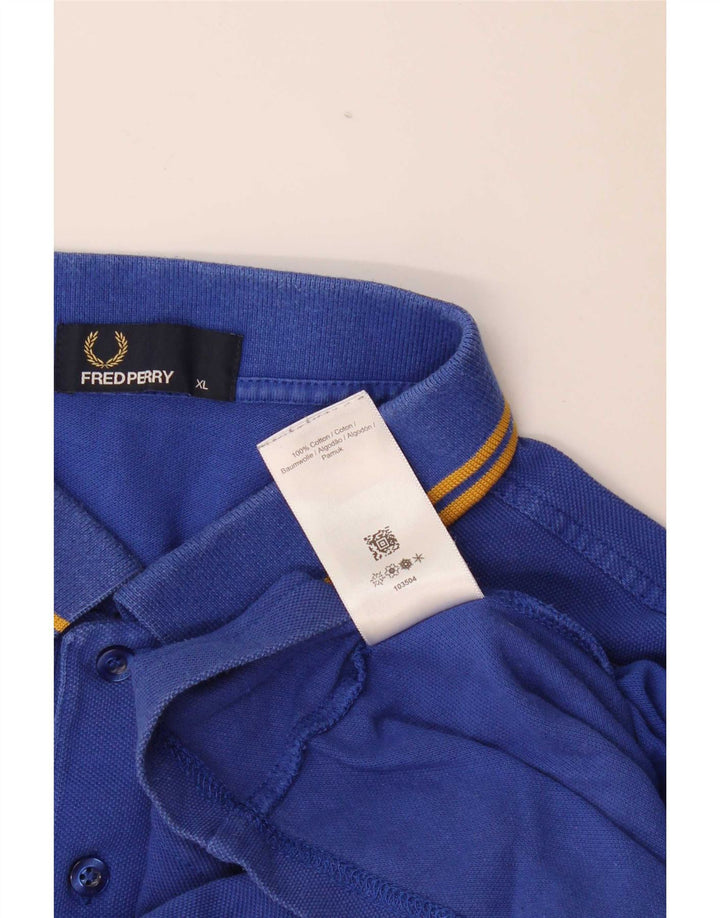 Polo da uomo Fred Perry XL in cotone blu