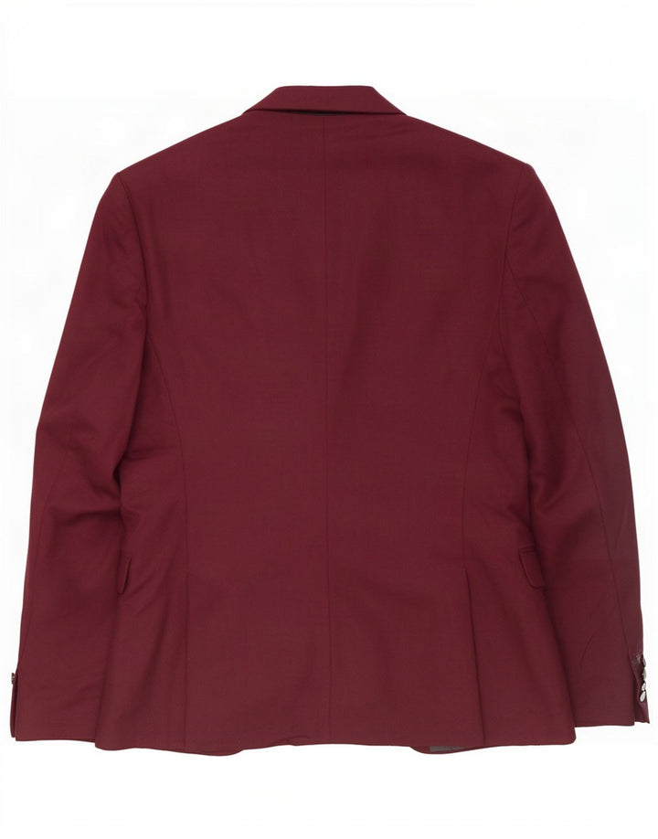 Giacca blazer da uomo a 1 bottone Zara EU 48 poliestere bordeaux medio