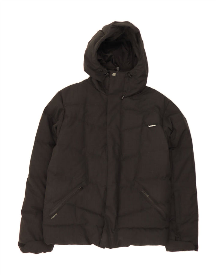 WED ZE Mens Hooded Padded Jacket UK 36 Small Black Polyester Vintage Wed Ze and Second-Hand Wed Ze from Messina Hembry 