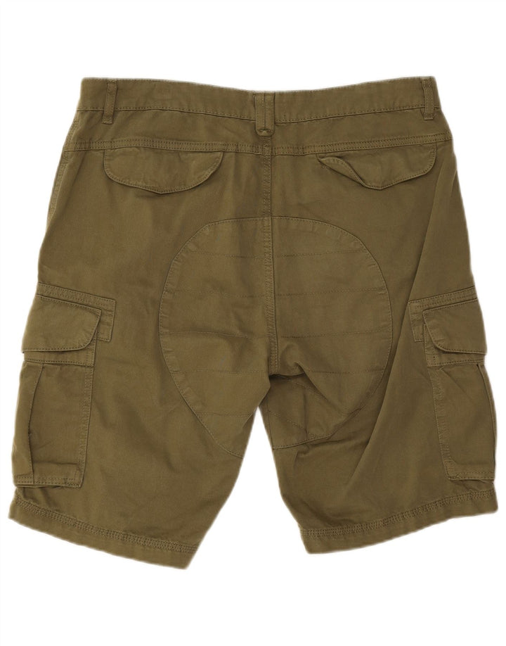 Pantaloncini cargo da uomo Bench W32 cotone kaki medio