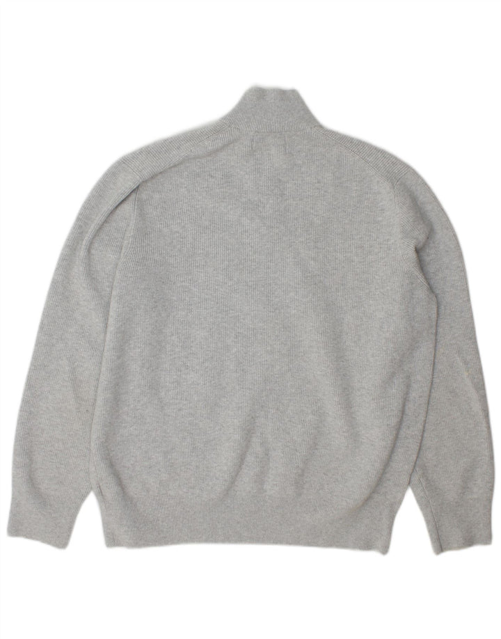 Maglione da uomo Marks & Spencer con zip e collo XL in poliestere grigio
