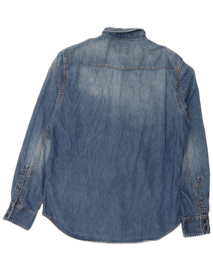 Camicia di jeans vestibilità regolare da uomo Wrangler XL in cotone blu