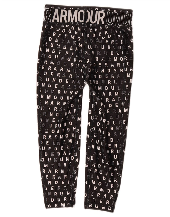 Leggings grafici per ragazze Under Armour 7-8 anni piccoli in poliestere nero