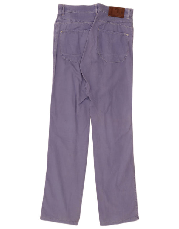 Pantaloni Casual Dritti Uomo Trussardi IT 46 Small W30 L32 Viola Cotone
