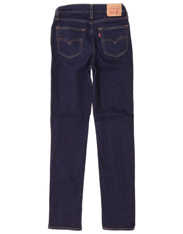 Jeans dritti a vita alta Levi's 724 da donna W28 L32 cotone blu navy