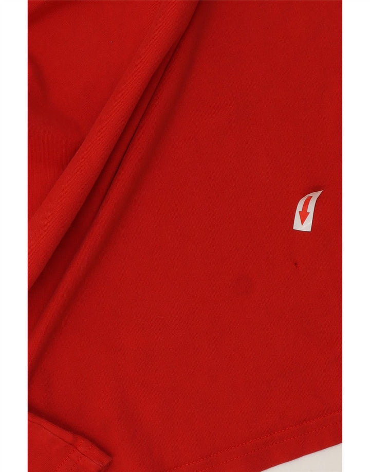 T-shirt grafica da uomo ADIDAS Top rosso medio in cotone