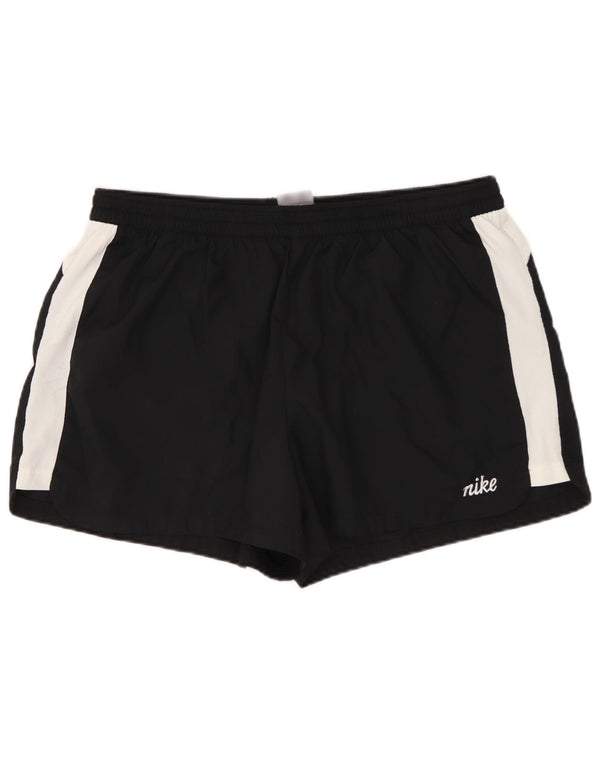 Pantaloncini sportivi da donna NIKE US 12/14 Large Nero Colourblock Poliestere