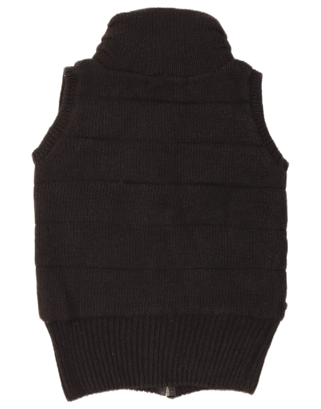 Gilet lavorato a maglia da donna Zara UK 14 medio nero acrilico