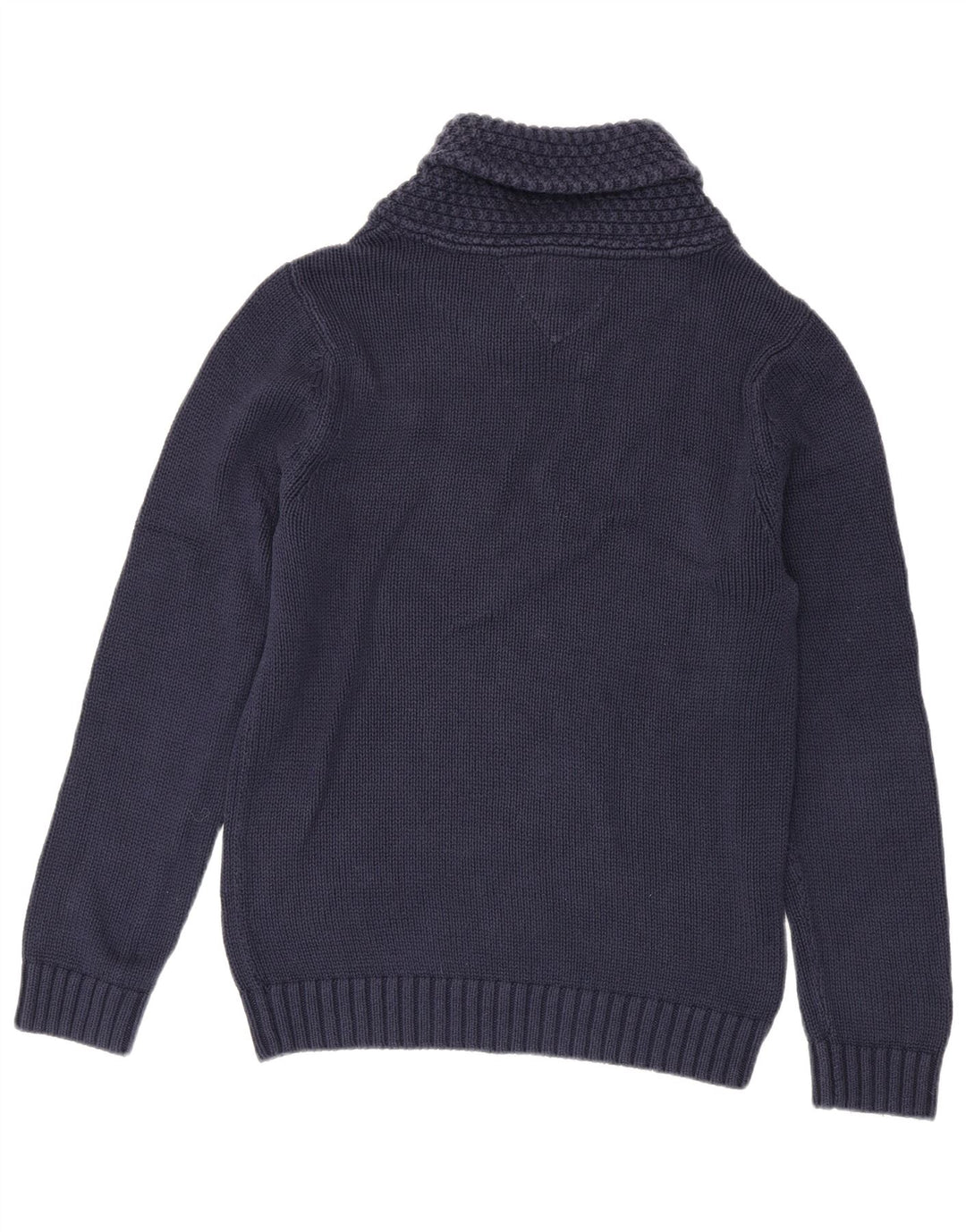 Maglione maglione da uomo con collo a scialle Tommy Hilfiger blu navy medio