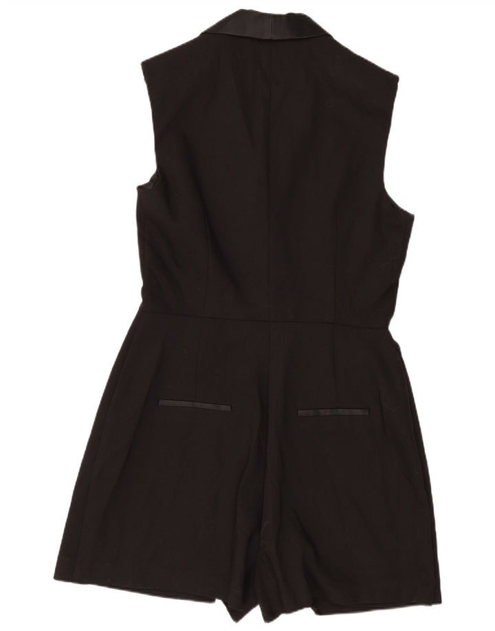 Tutina corta senza maniche da donna Zara UK 12 cotone nero medio