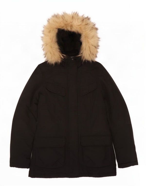 Giacca imbottita con cappuccio da donna Woolrich UK 10 piccola nera