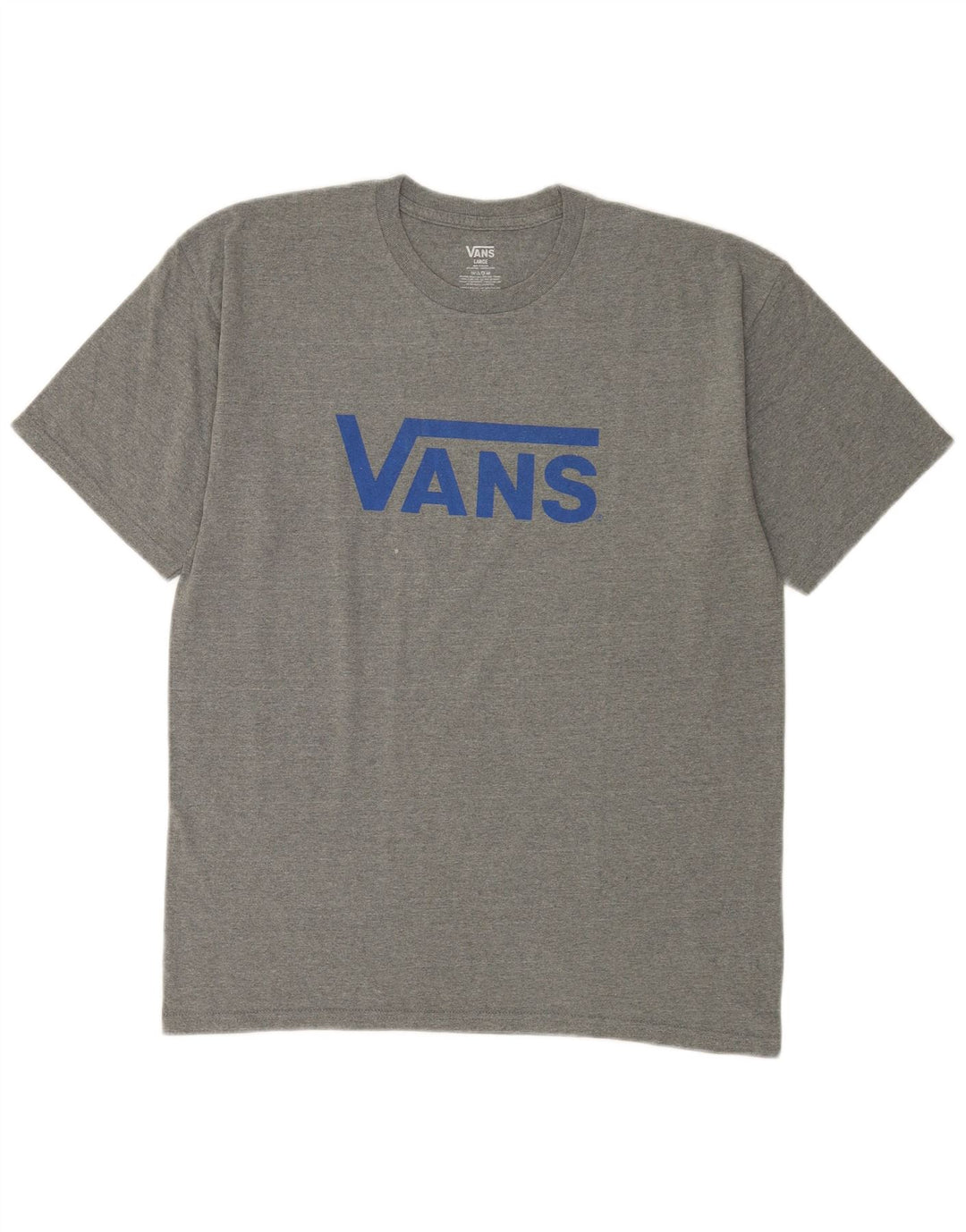T-shirt grafica da uomo Vans Top grande in cotone chiazzato grigio