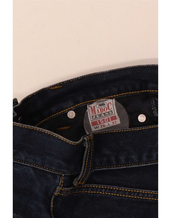 Jeans bootcut da donna vintage W26 L29 cotone blu navy